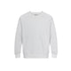 Machine Clothing Company white crewneck sweatshirt with raglan sleeves, ribbed cuffs and hem. Made from soft, stretchy, breathable, sweat-wicking French terry.